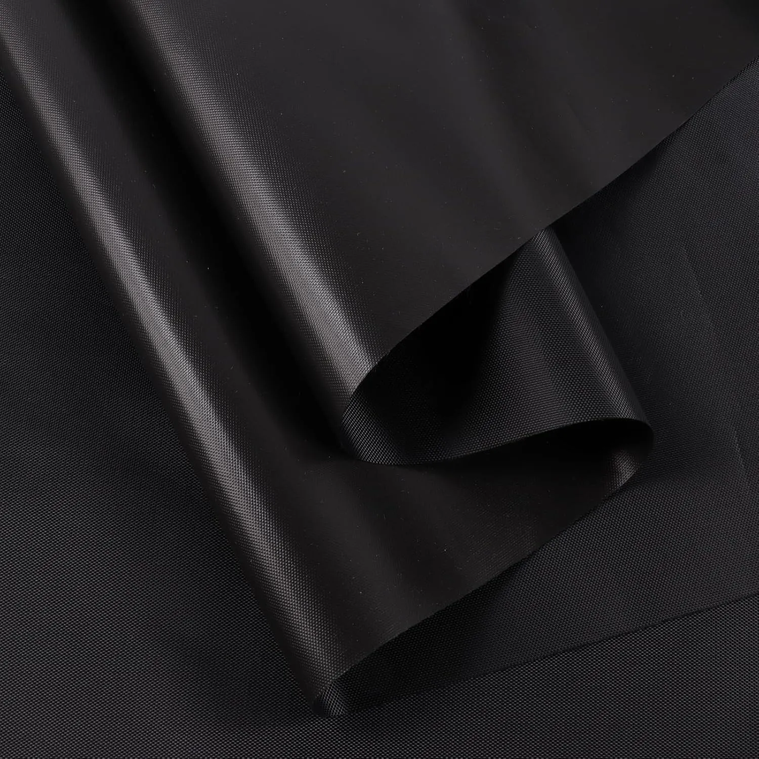 Marine Waterproof Fabric Sun-Protection UPF50  Material 60" Wide by 108" UV-Resistant Blackout, Lightweight Durable Ripstop Canvas Material for Tarp Tent Poncho Rainfly Pack, Black