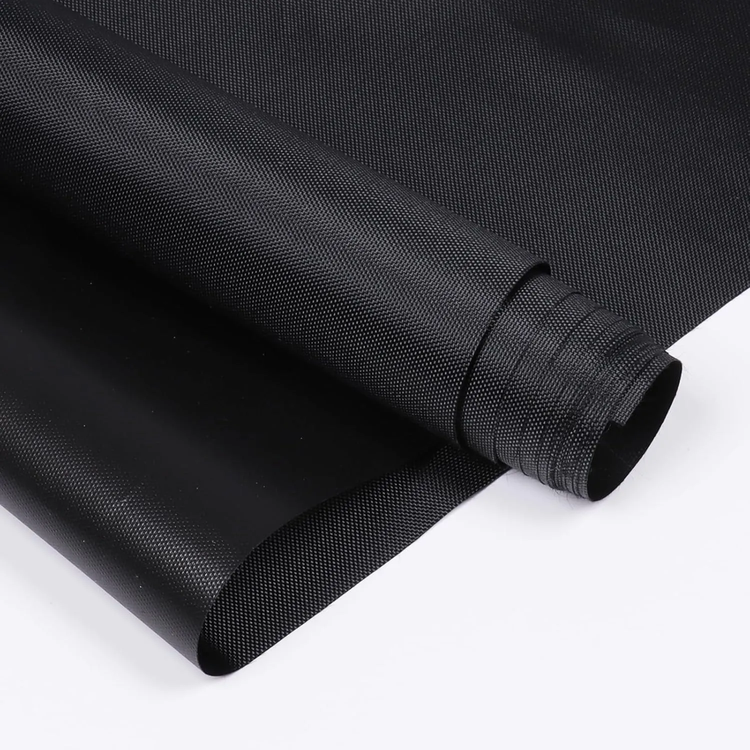 Marine Waterproof Fabric Sun-Protection UPF50  Material 60" Wide by 108" UV-Resistant Blackout, Lightweight Durable Ripstop Canvas Material for Tarp Tent Poncho Rainfly Pack, Black