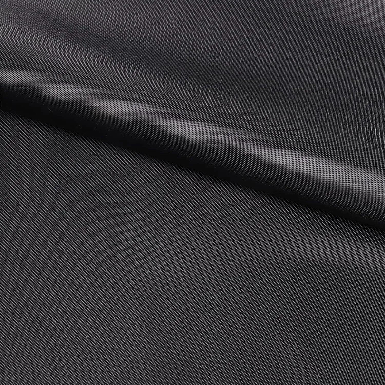 Marine Waterproof Fabric Sun-Protection UPF50  Material 60" Wide by 108" UV-Resistant Blackout, Lightweight Durable Ripstop Canvas Material for Tarp Tent Poncho Rainfly Pack, Black