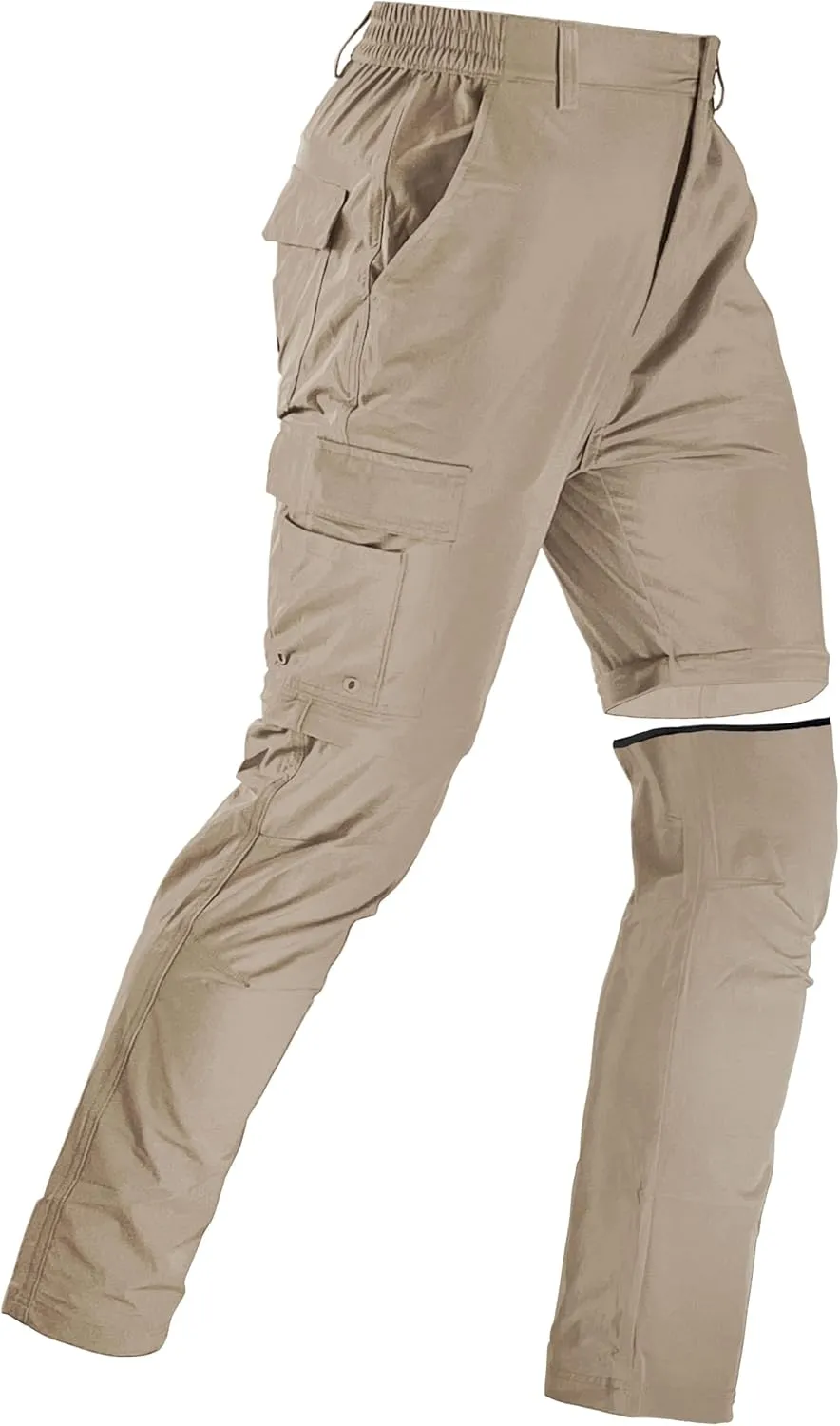 Men's Convertible Hiking Pants Zip Off Quick Dry Lightweight Safari Travel Camping Fishing Cargo Outdoor Pants
