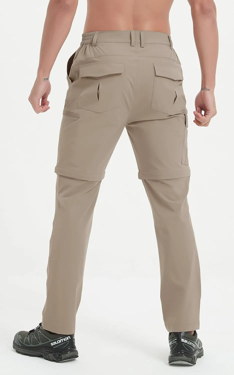 Men's Convertible Hiking Pants Zip Off Quick Dry Lightweight Safari Travel Camping Fishing Cargo Outdoor Pants
