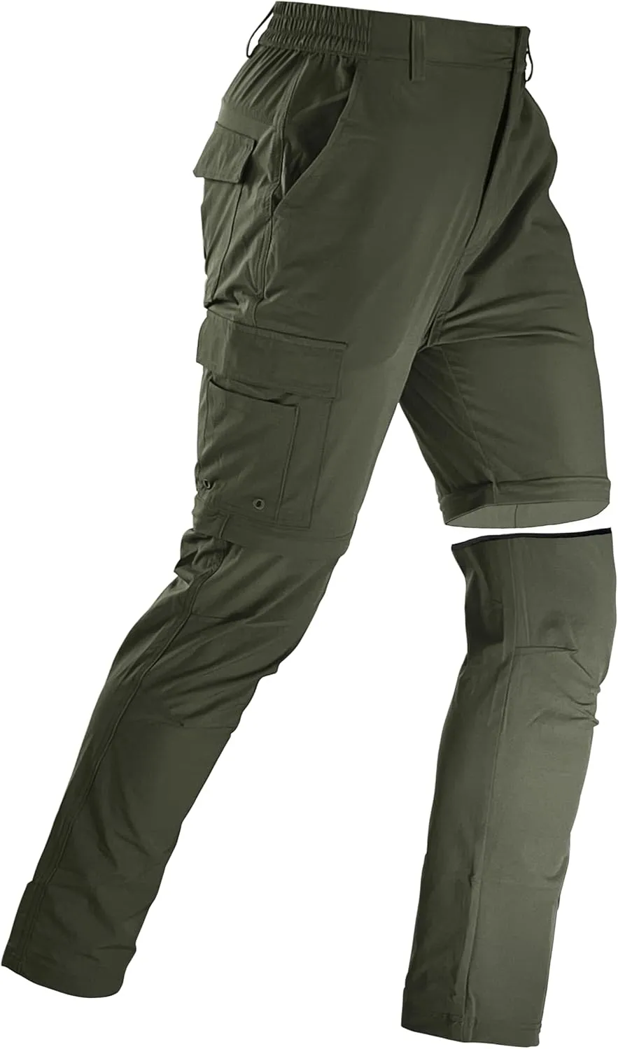 Men's Convertible Hiking Pants Zip Off Quick Dry Lightweight Safari Travel Camping Fishing Cargo Outdoor Pants