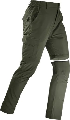 Men's Convertible Hiking Pants Zip Off Quick Dry Lightweight Safari Travel Camping Fishing Cargo Outdoor Pants