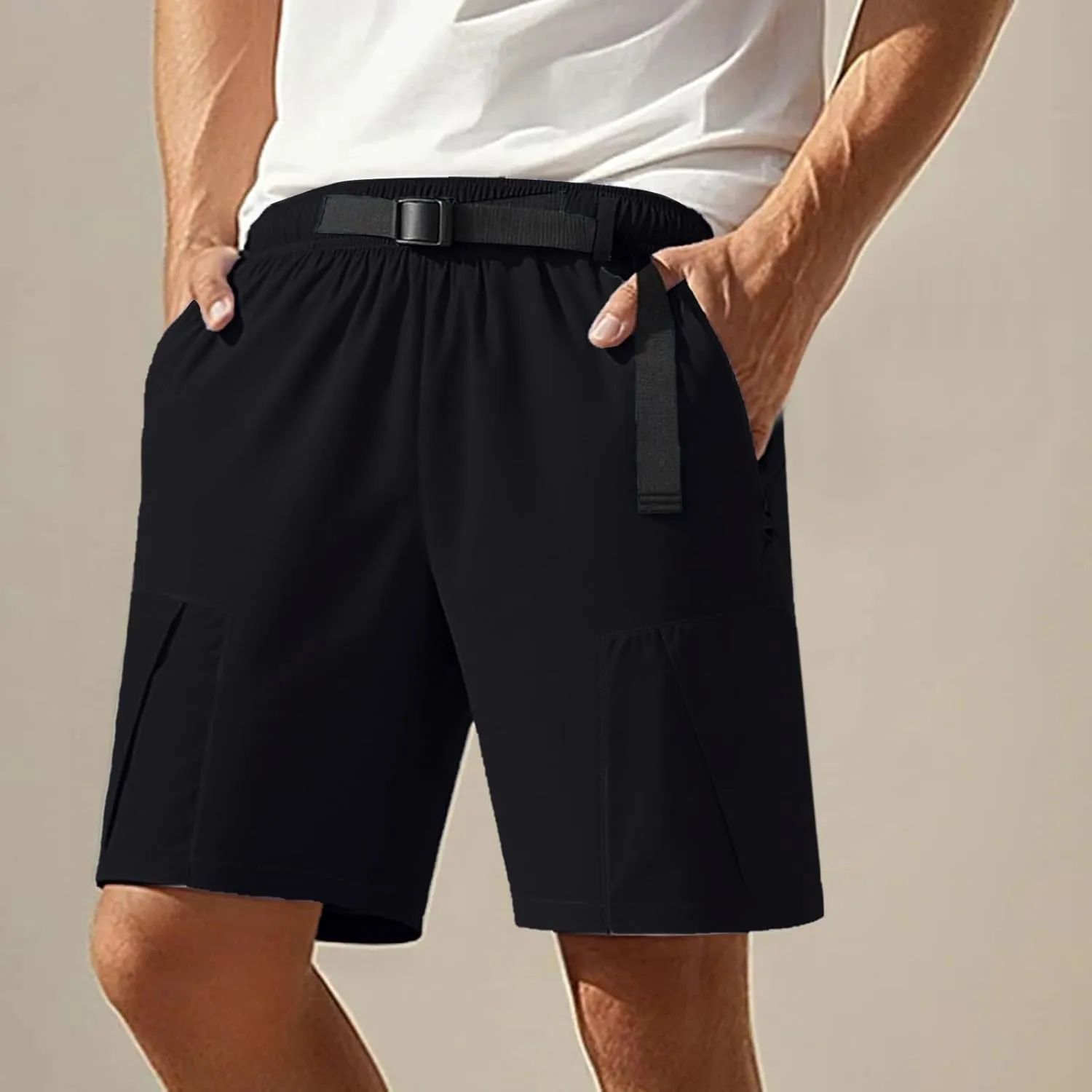 Mens Dress Trousers Slacks Work Gym Joggers Stretch Public Smarty Casual Wide Leg with Pockets Sport Resort Wear Suit