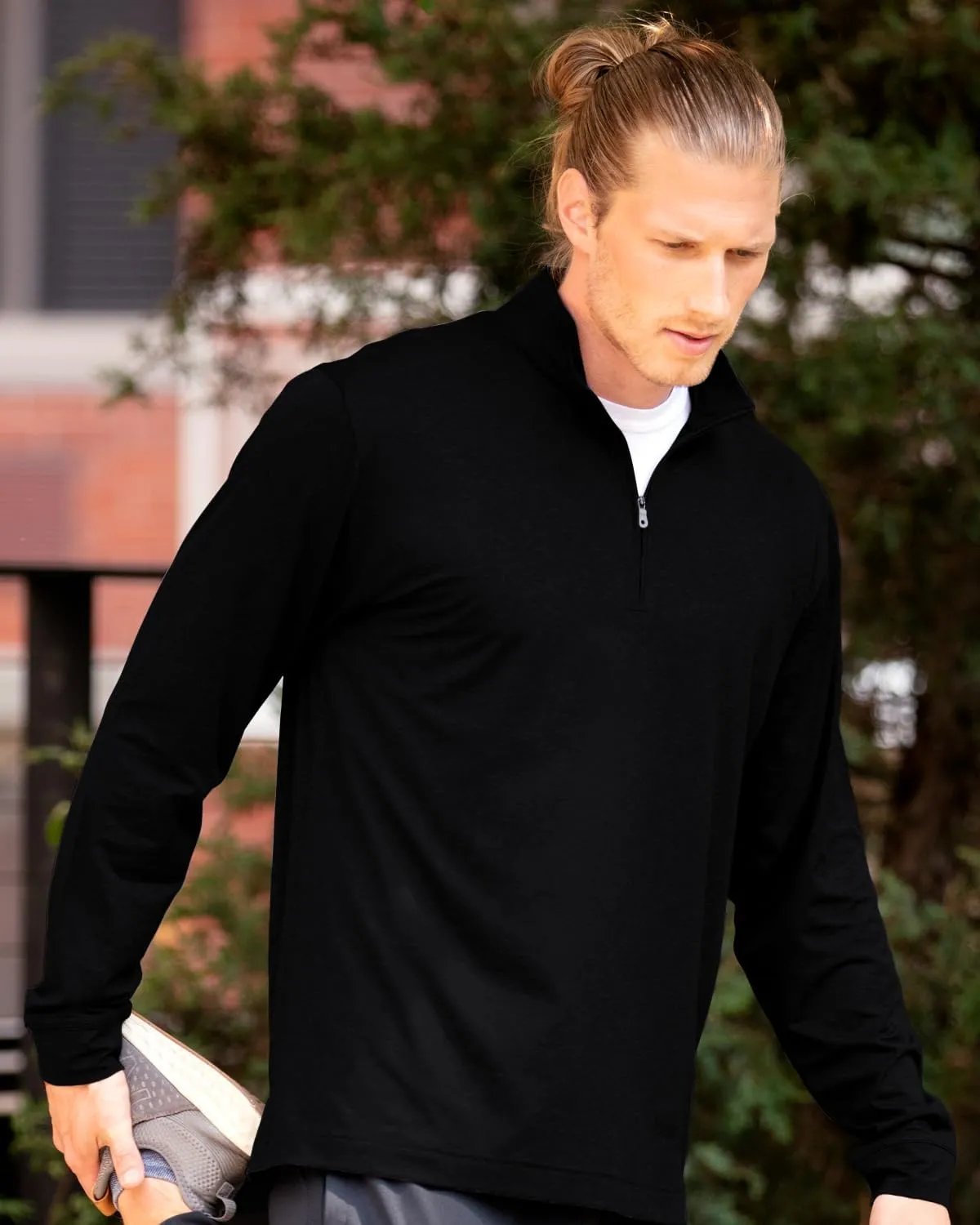 Men's Standard Collegiate Premium Lightweight Stretchy Team Color 1/4 Zip Pullover