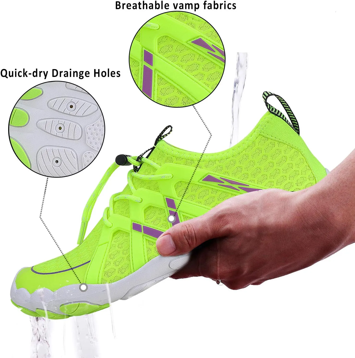 Mens Womens Water Shoes Sports Quick Dry Barefoot Athletic for Swim Diving Surf Aqua Pool Beach Yoga