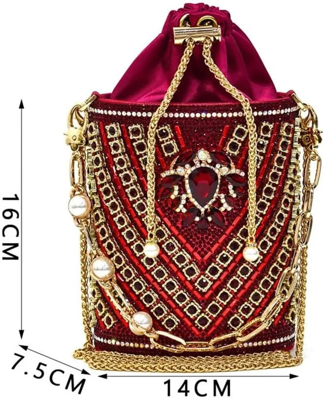 Metallic Finish Evening Sandals Rhinestone Clutch Partywear Shoe Bag Set