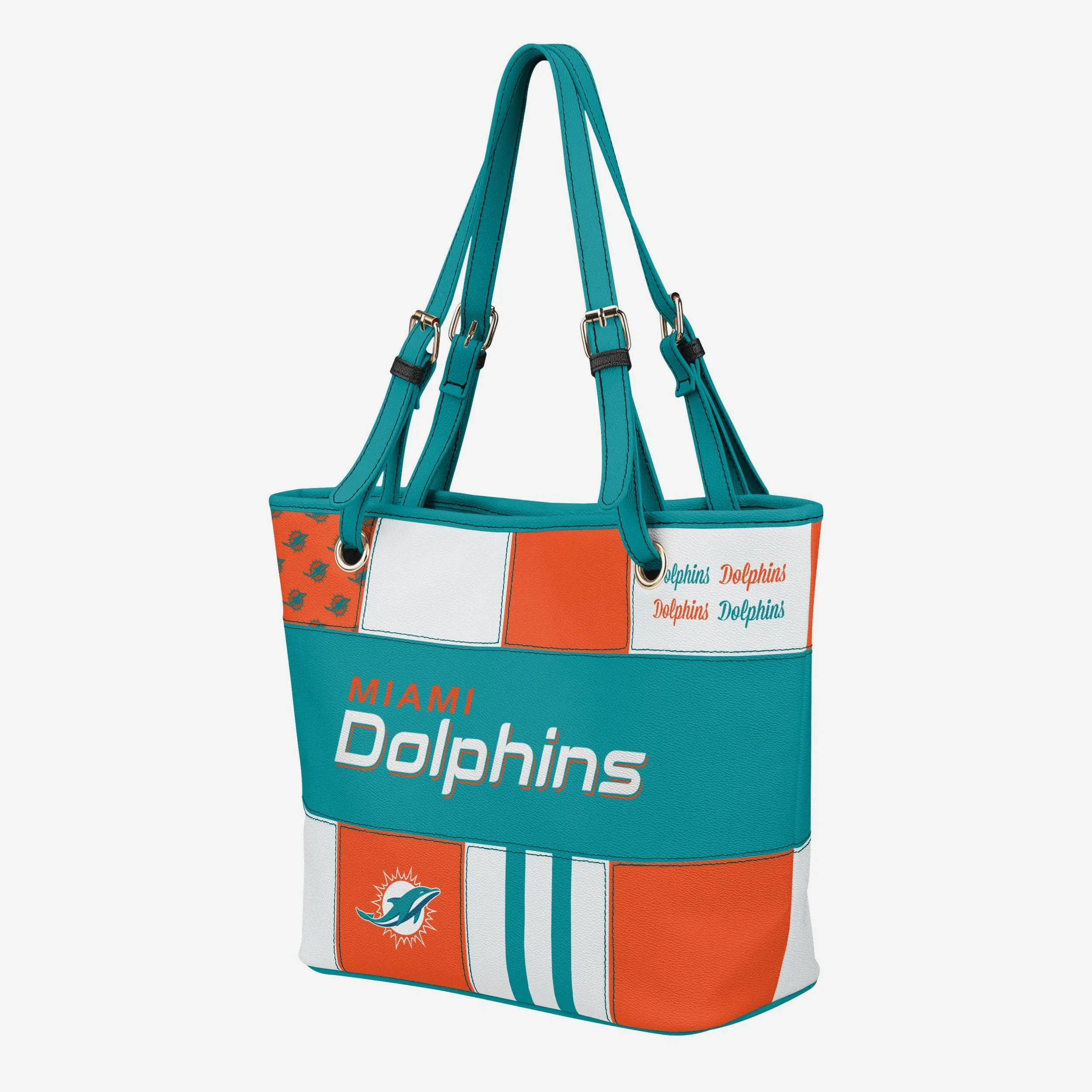 Miami Dolphins Printed Collage Tote
