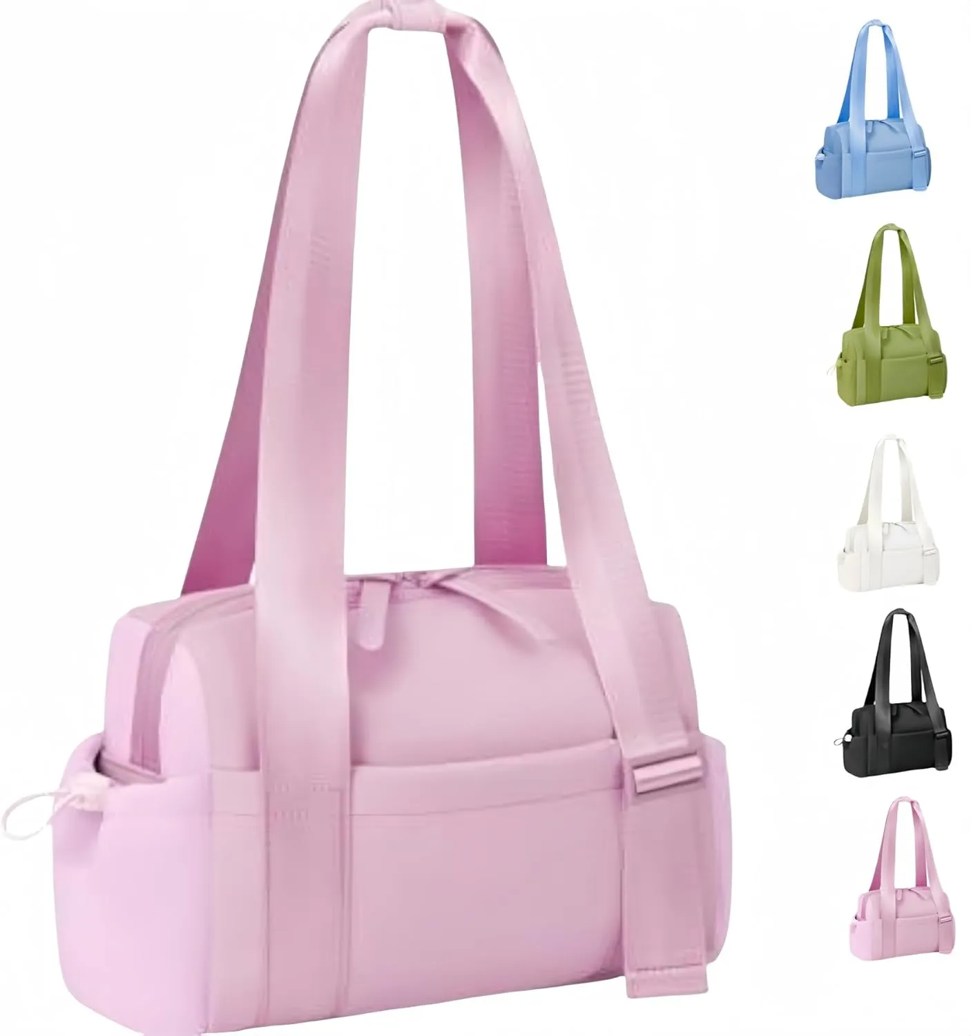 Mini Gym Bag for Women and Girls, Small Waterproof Travel Duffle Bag with Wet Compartment, Cute Workout Sport Tote bag, with gift box(Pink)