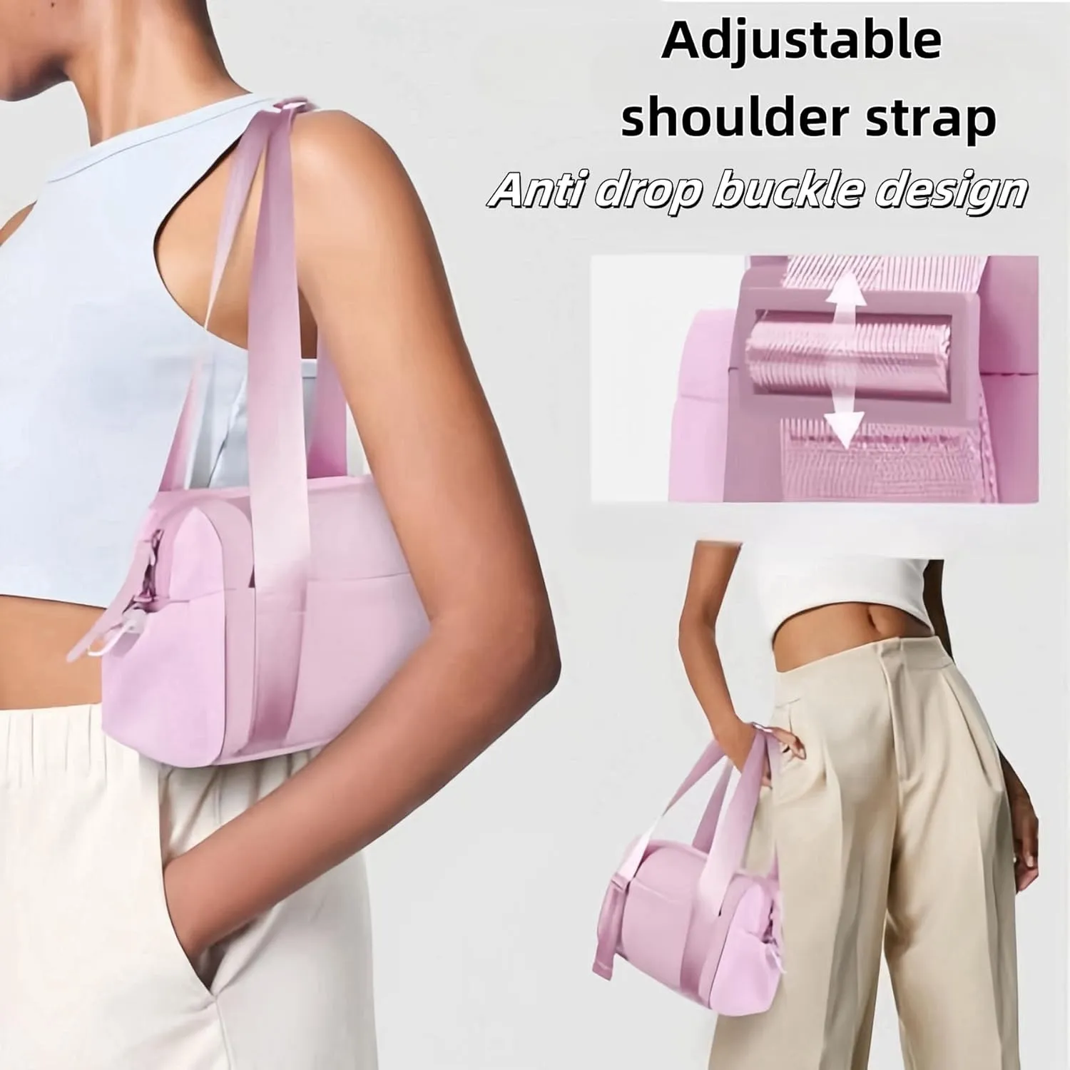 Mini Gym Bag for Women and Girls, Small Waterproof Travel Duffle Bag with Wet Compartment, Cute Workout Sport Tote bag, with gift box(Pink)