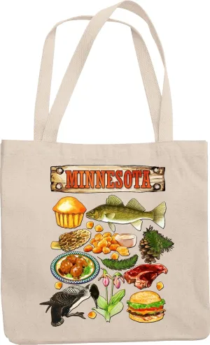 Minnesota. United States Souvenir Or Any Ocn Reusable Tote Bag For Tourist, Traveler, Man Or Woman Born In Minnesota, US Citizen, Mom, Dad, Resident And Foreigner