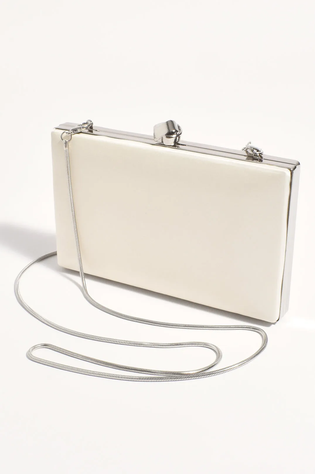 Mira Structured Clutch (Cream)