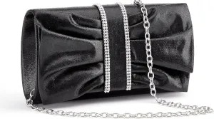 Missnine Clutch Purses for Women Bow Flap Evening Bag Wedding Formal Purse Sparkling Party Prom Cocktail Handbag