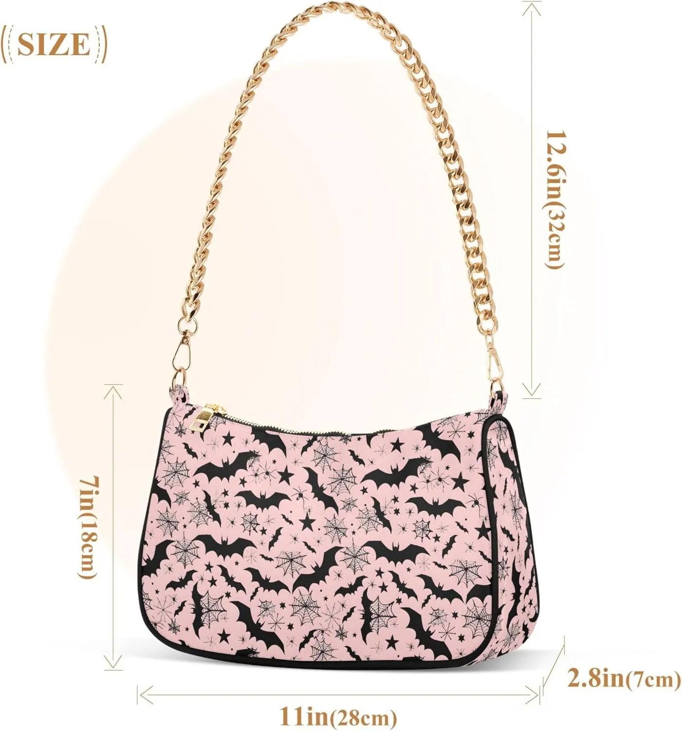 MNSRUU Handbag Purses for Women Leaves Chain Shoulder Bag