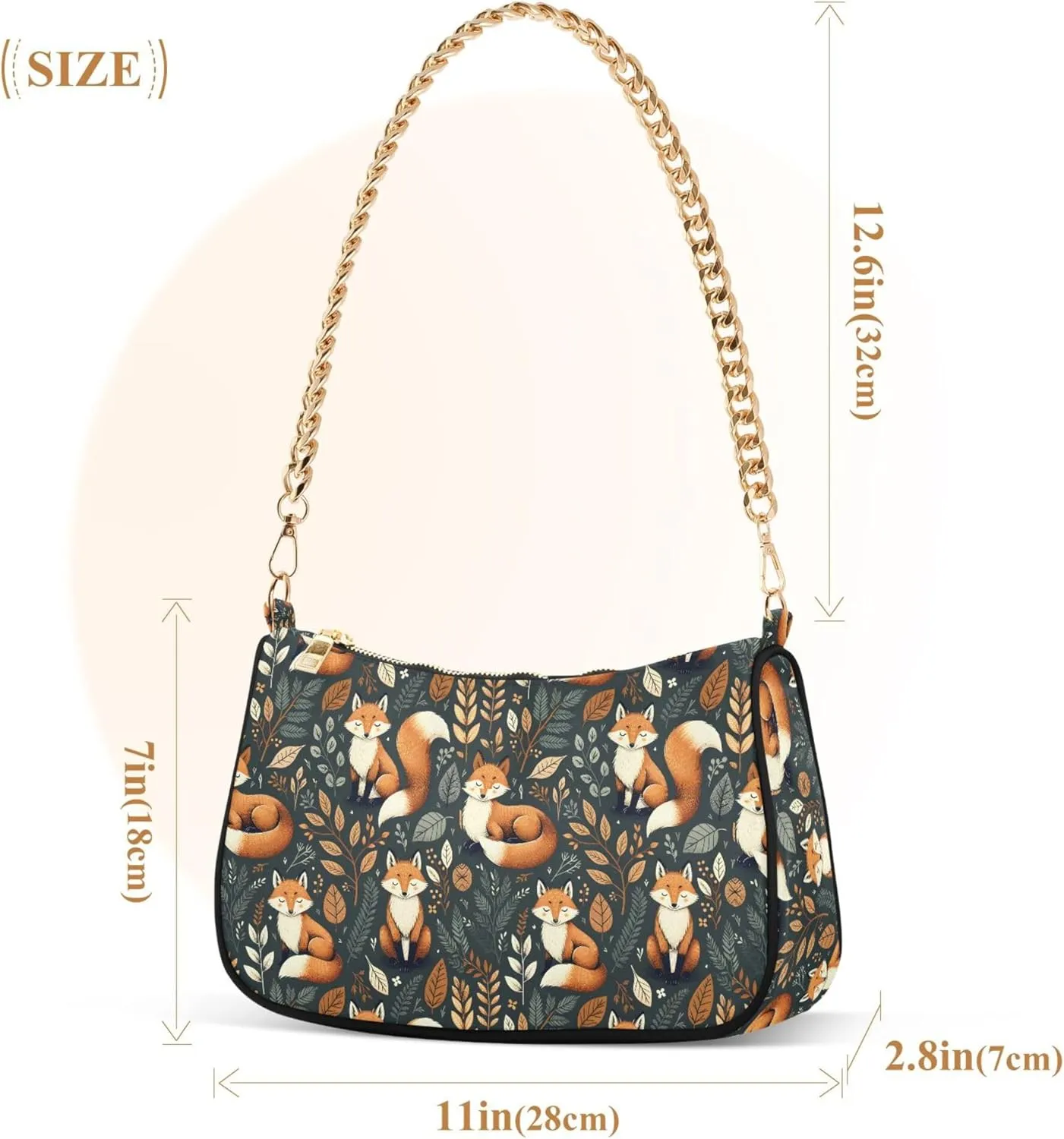 MNSRUU Handbag Purses for Women Leaves Chain Shoulder Bag