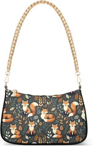 MNSRUU Handbag Purses for Women Leaves Chain Shoulder Bag