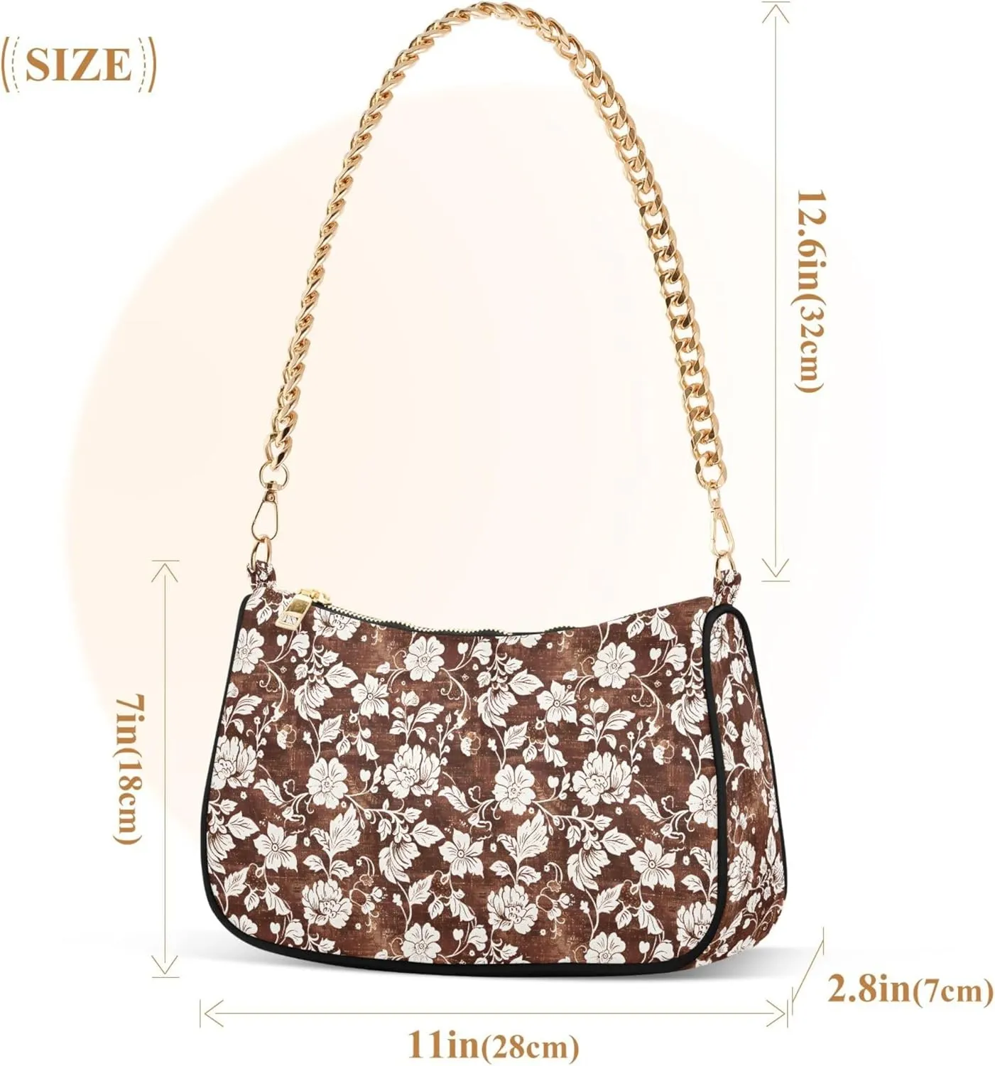 MNSRUU Handbag Purses for Women Zebra Chain Shoulder Bag
