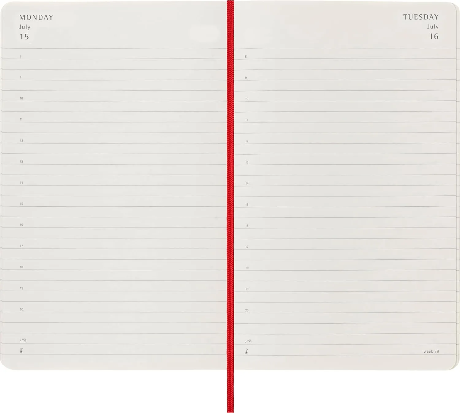 Moleskine 2024 Daily Planner, 12M, Large, Scarlet Red, Soft Cover (5 x 8.25)