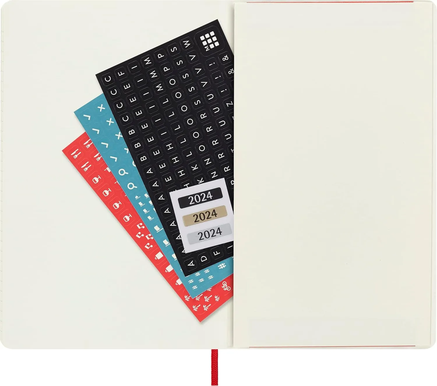 Moleskine 2024 Daily Planner, 12M, Large, Scarlet Red, Soft Cover (5 x 8.25)