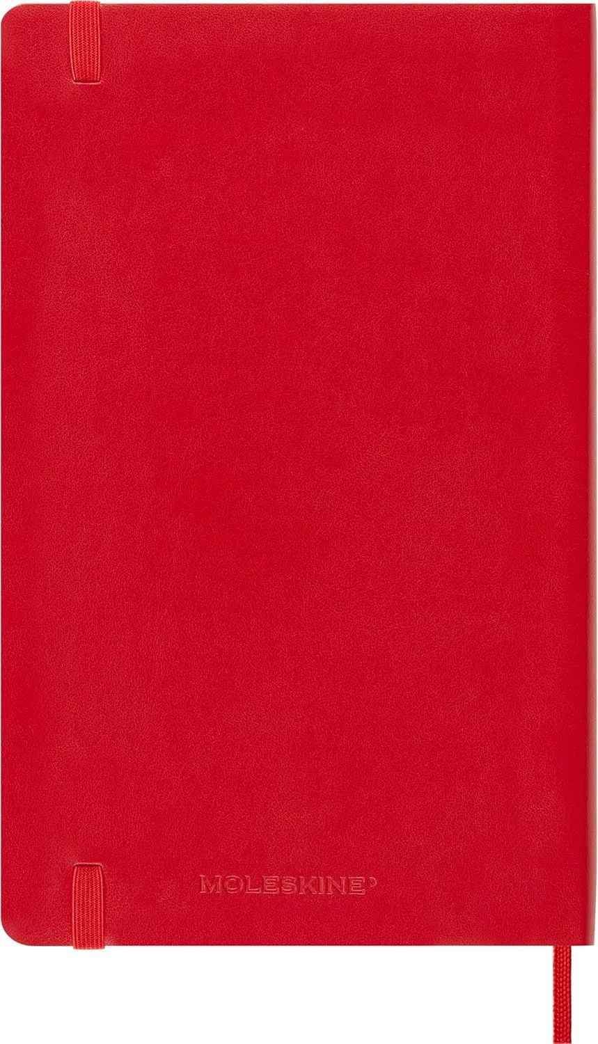 Moleskine 2024 Daily Planner, 12M, Large, Scarlet Red, Soft Cover (5 x 8.25)
