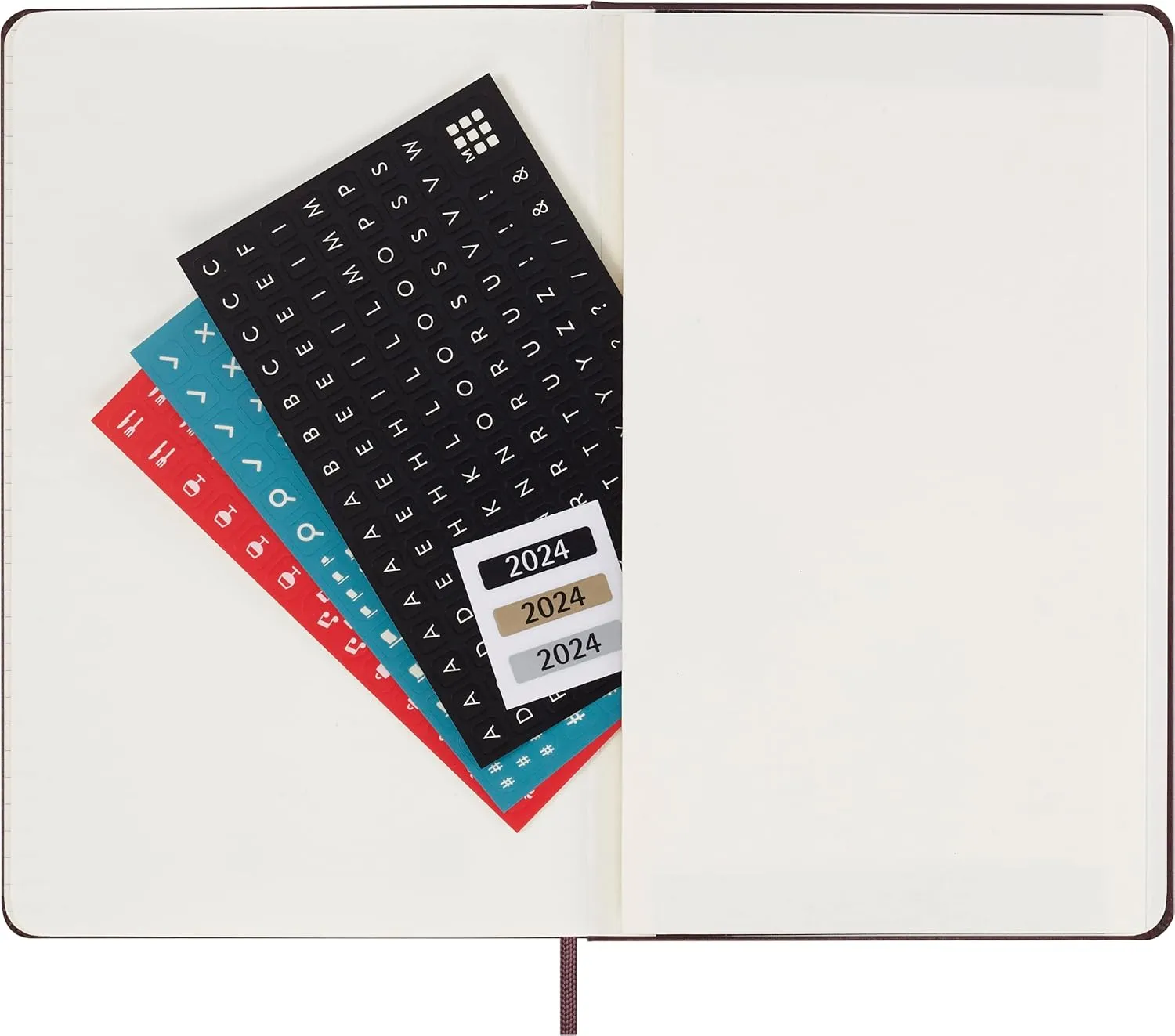 Moleskine 2024 Weekly Planner, 12M, Large, Burgundy Red, Hard Cover (5 x 8.25)