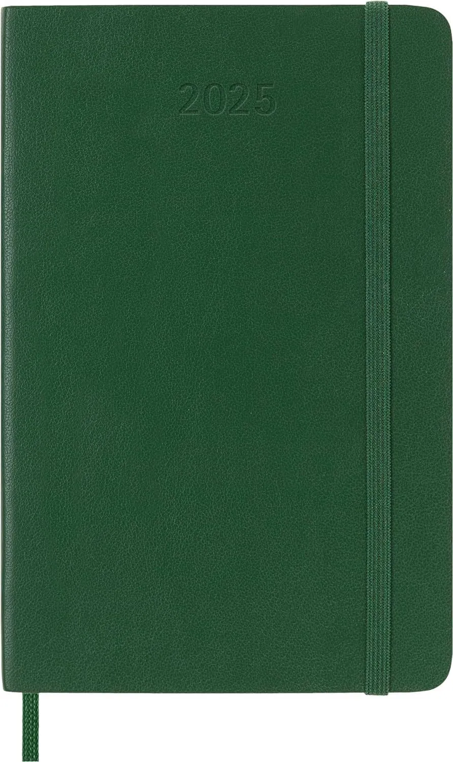 Moleskine Classic 12 Month 2025 Weekly Planner, Soft Cover, Pocket (3.5" x 5.5"), Myrtle Green, 144 pages