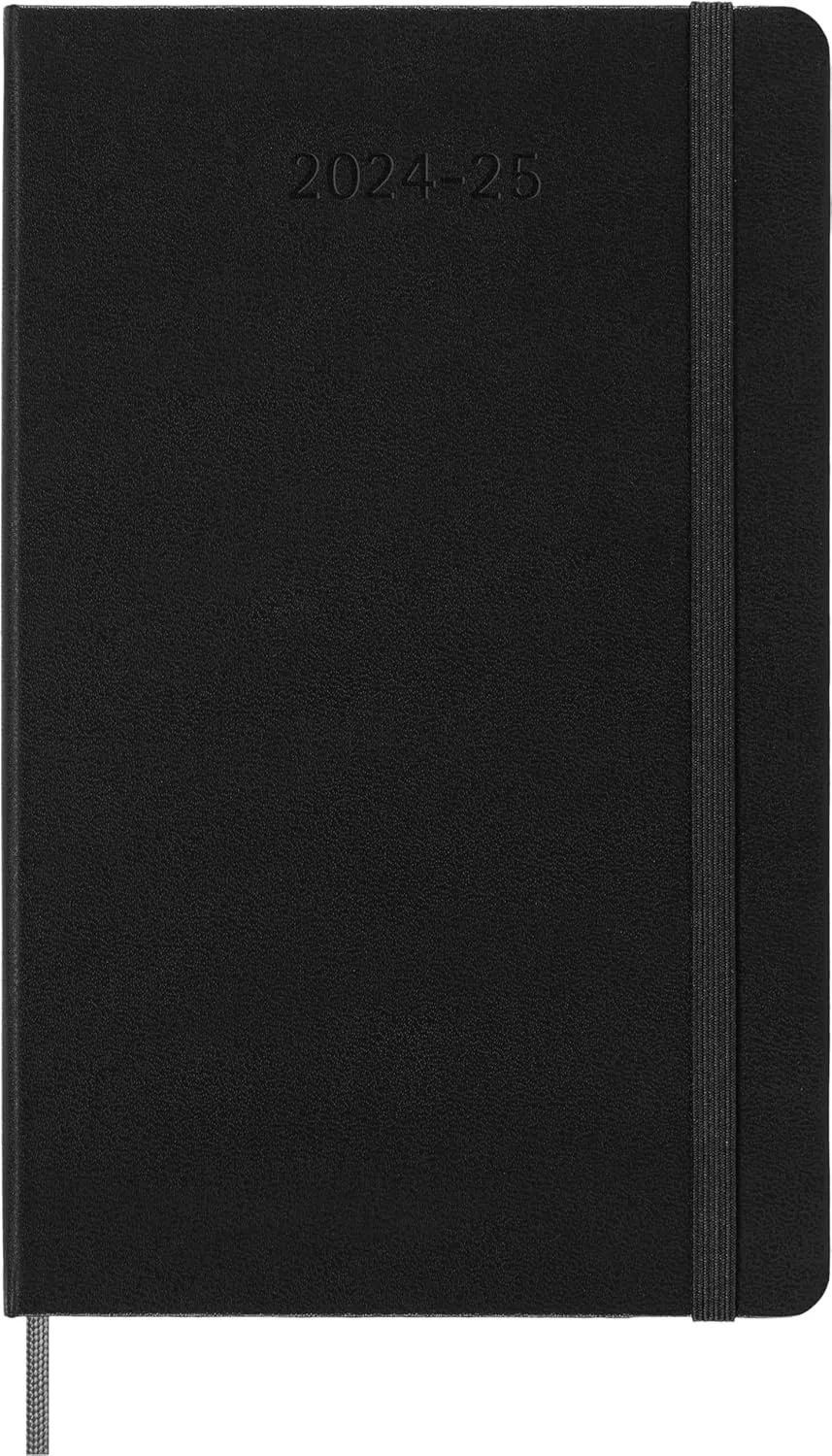 Moleskine Classic 18 Month 2024-2025 Weekly Horizontal Planner,Hard Cover, Large (5" x 8.25"), Black, 208 pages