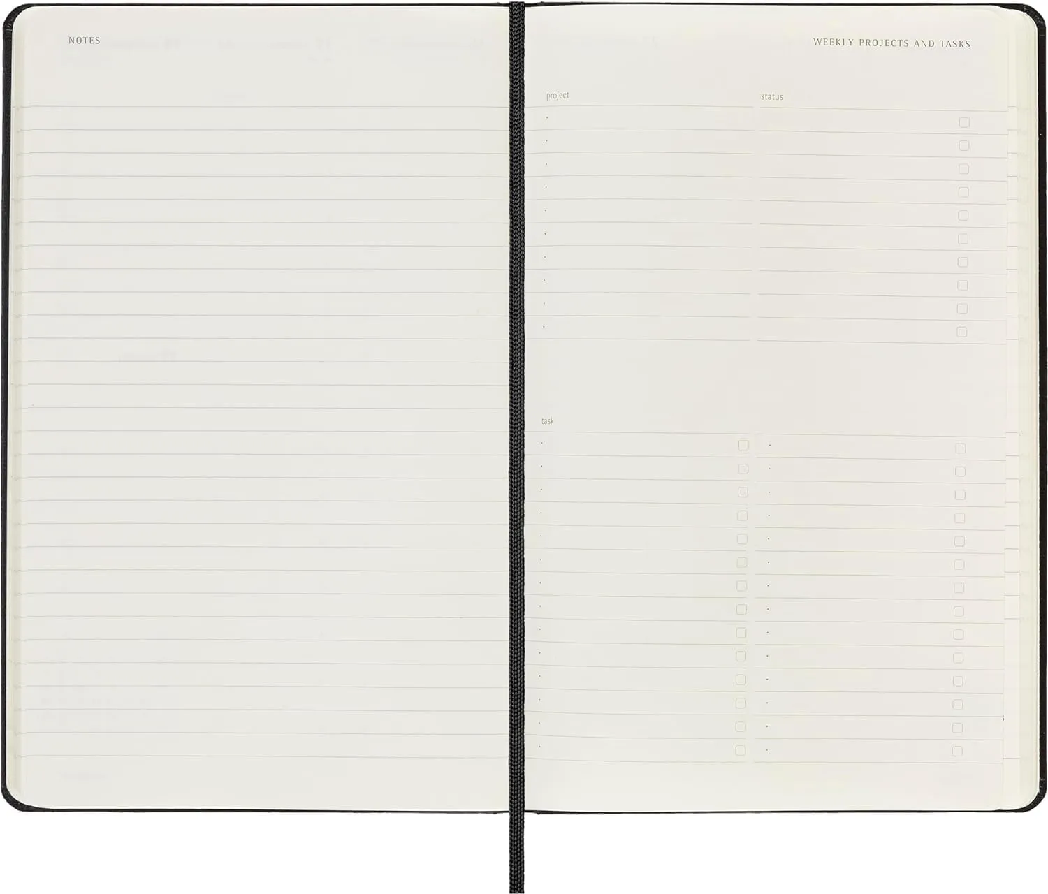 Moleskine PRO 12 Month 2025 Weekly Vertical Planner, Hard Cover, Large (5" x 8.25"), Black, 288 pages