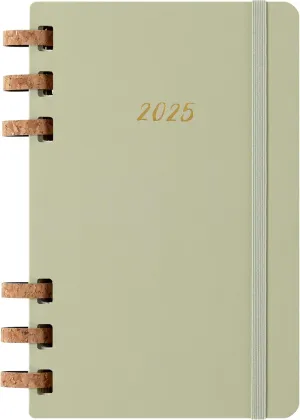Moleskine Spiral 12 Month 2025 Solar Year Planner, Hard Cover, Large (5" x 8.25"), Kiwi, 200 pages