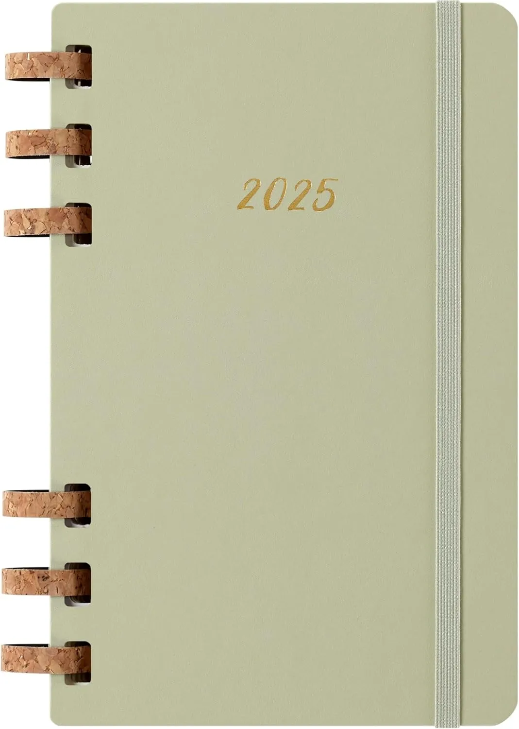Moleskine Spiral 12 Month 2025 Solar Year Planner, Hard Cover, Large (5" x 8.25"), Kiwi, 200 pages