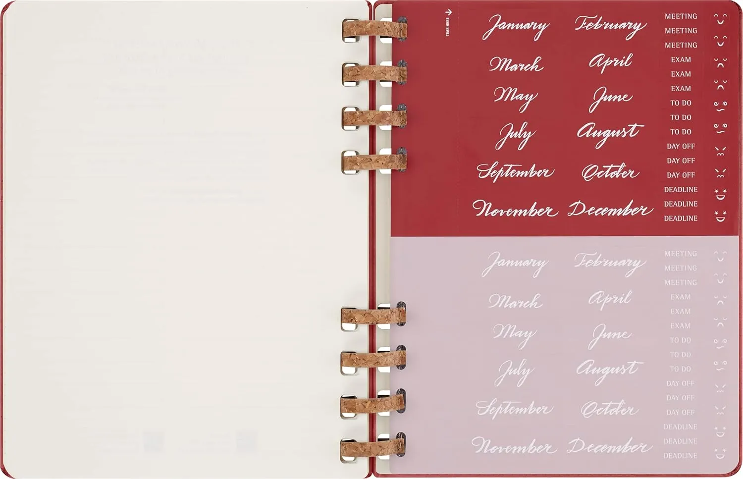 Moleskine Undated Spiral Planner, 12M, Extra Large, Crush Cherry, Hard Cover (7.5 x 10)