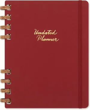 Moleskine Undated Spiral Planner, 12M, Extra Large, Crush Cherry, Hard Cover (7.5 x 10)