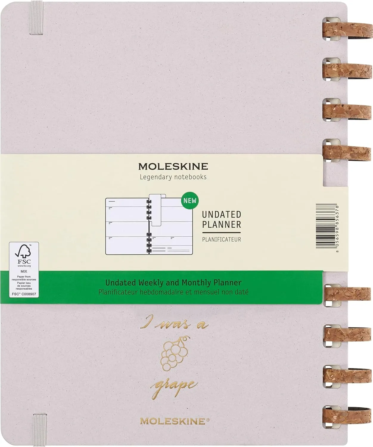 Moleskine Undated Spiral Planner, 12M, Extra Large, Crush Grape, Hard Cover (7.5 x 10)