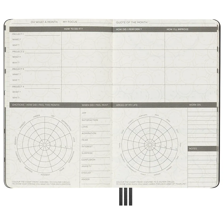 Moleskine x Kaweco Rollerball Pen Notebook and Positivity Planner Set Limited Edition Smiley