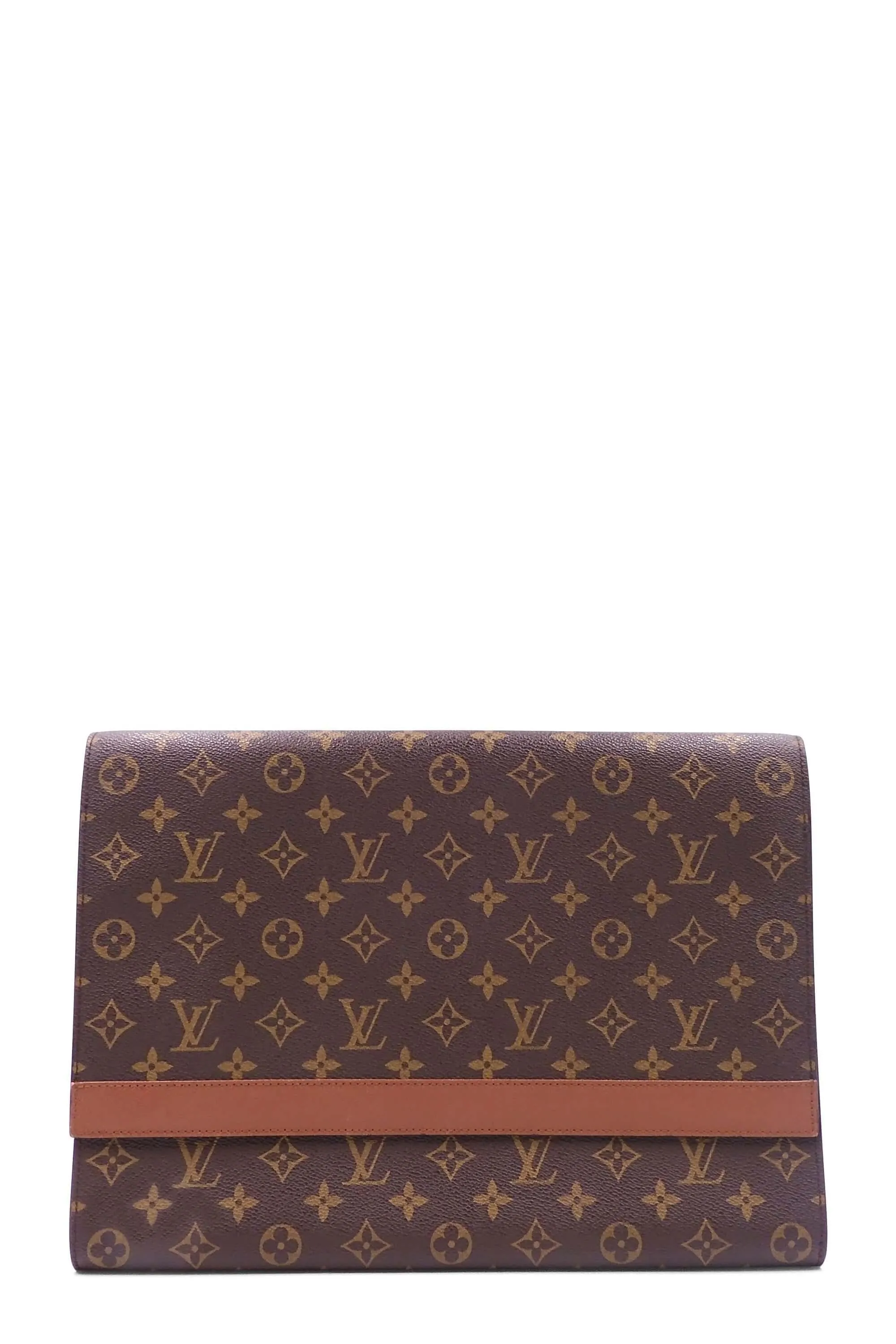 Monogram Document Case Brown