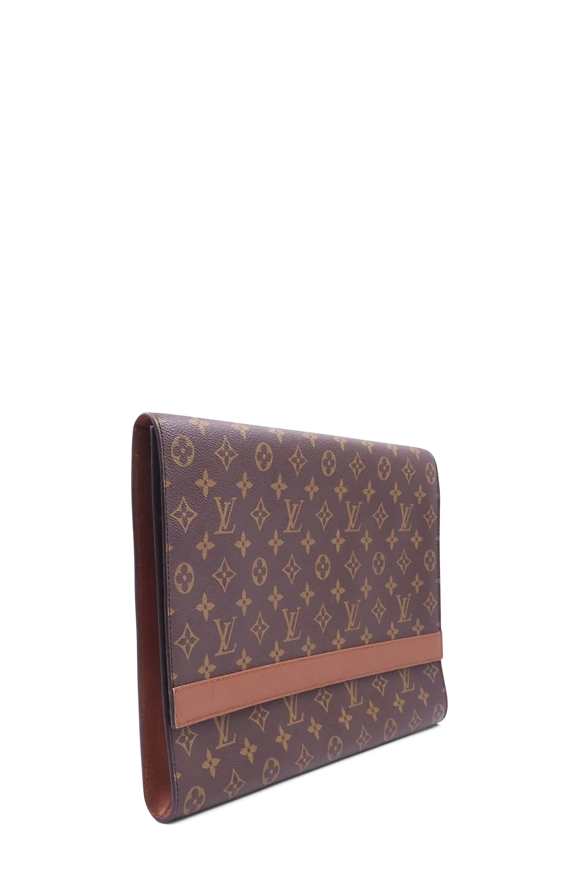 Monogram Document Case Brown