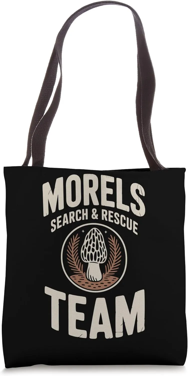 Morels Search Team Mushrooming Tote Bag