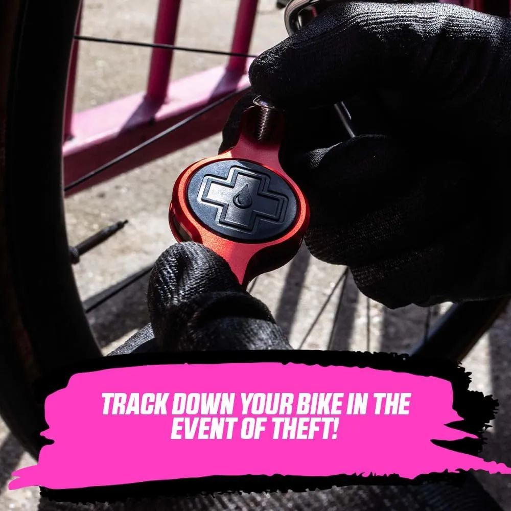 Muc-Off Secure Bicycle AirTag Holder, Black - Air Tag Holder for Bike with Security Screws - Anti-Theft Protection AirTag Bike Mount Compatible with Apple AirTag