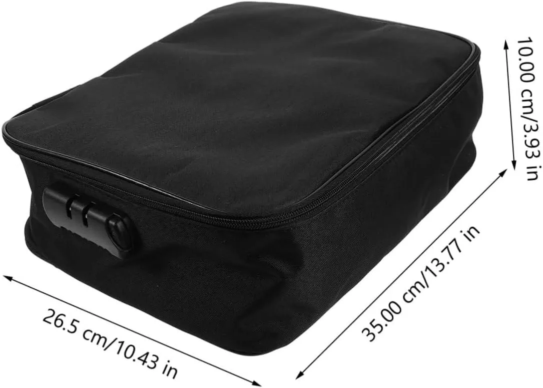 Multi-layer Document Bag Travel Organizer Lockable Safe Box for Photos and Files