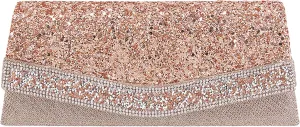 Naimo Flap Dazzling Clutch Bag Evening Bag With Detachable Chain