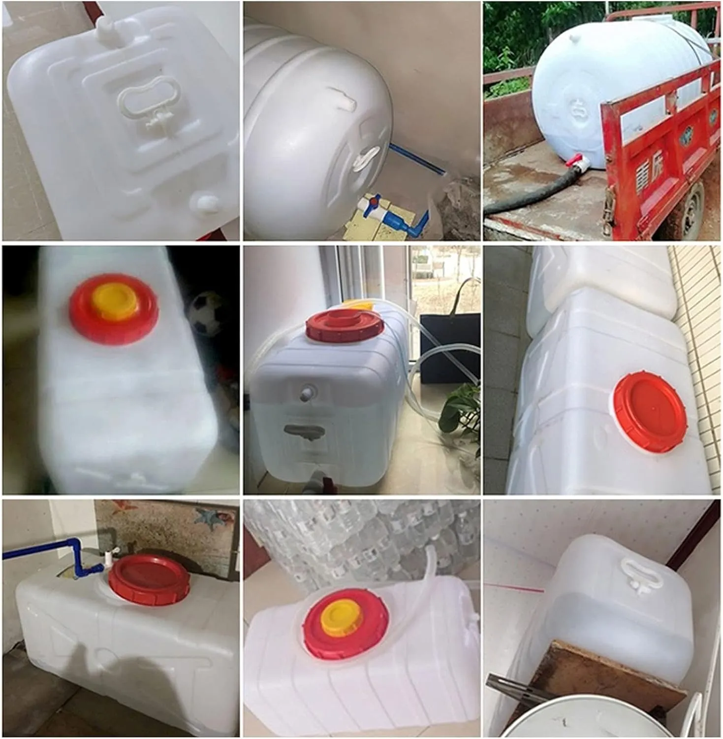 NAKAN Large Plastics Water Container Drinking Car Water Carrier Container Food Grade HDPE Raw Material for Home Camping Picnic BBQ Self-Driving Tour with Raw Material Belt(Size:80L)