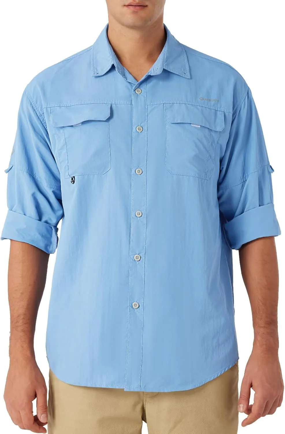 NAVISKIN Men's Sun Protection Fishing Shirts UPF 50  Long Sleeve Sun Shirts for Men PFG Hiking Travel Camping