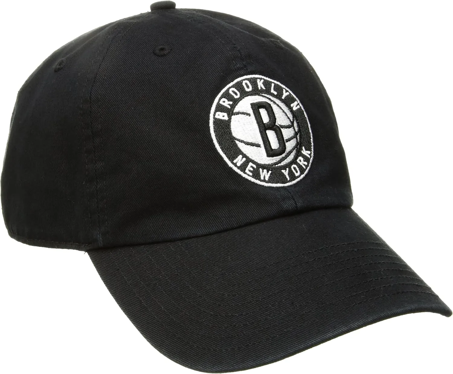 NBA Brooklyn Nets Adult NBA '47 Clean Up Adjustable Hat, One Size, Black