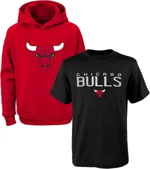 NBA Kids Youth 8-20 Team Color Polyester Performance Primary Logo Pullover Hoodie Sweatshirt and T-Shirt 2 Pack Combo Set