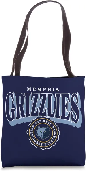 NBA - Memphis Grizzlies Arched Crest Navy Blue And White Tote Bag