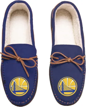 NBA mens Team Color Big Logo Moccasin Slippers