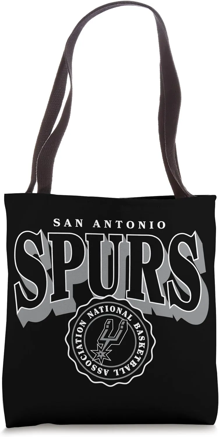 NBA - San Antonio Spurs Arched Crest Black And Silver Tote Bag