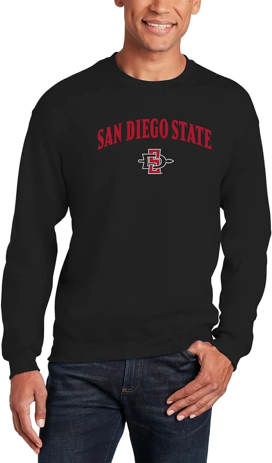 NCAA Arch Logo, Team Color Crewneck, College, University