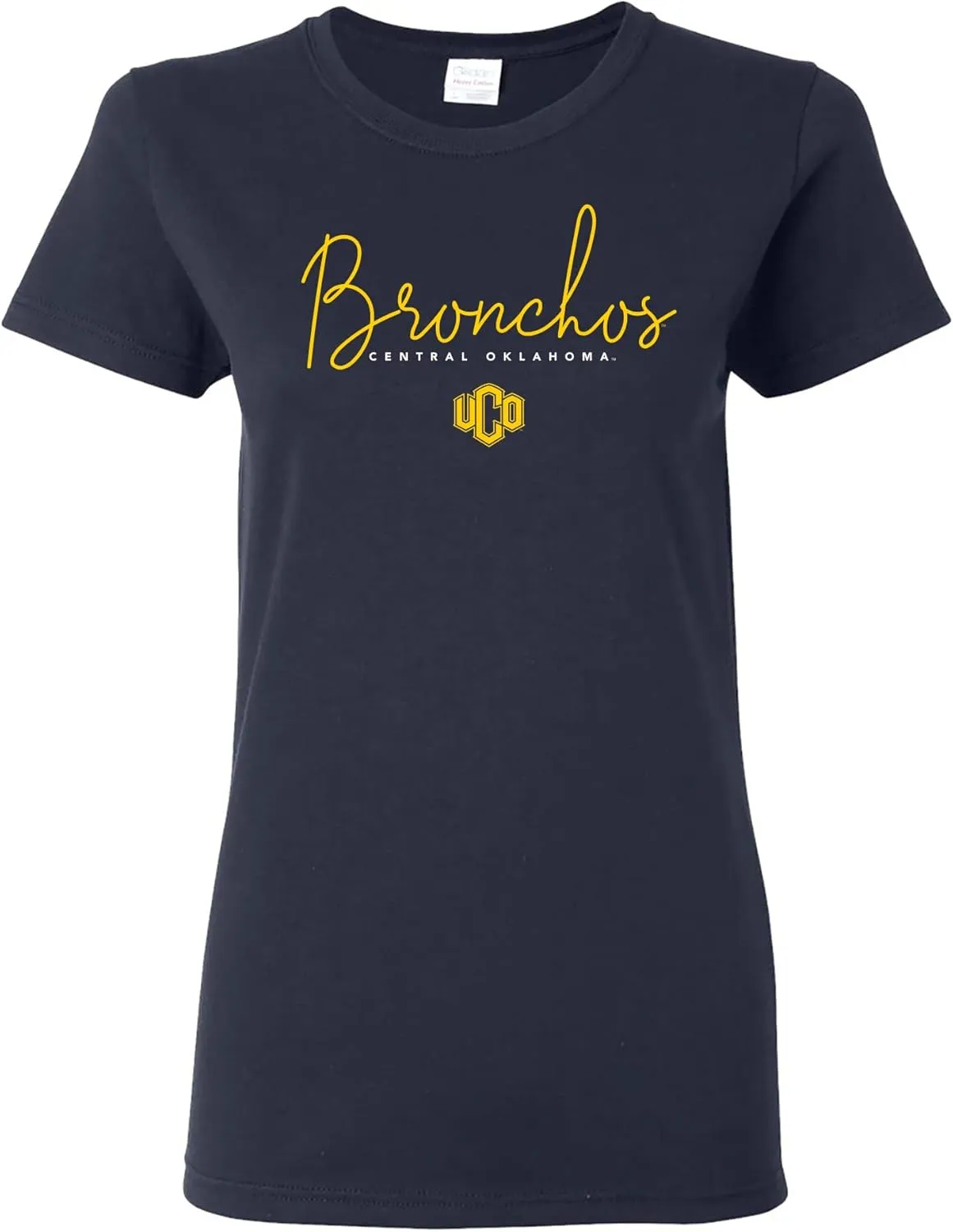 NCAA Thin Script, Team Color Womens T Shirt, College, University