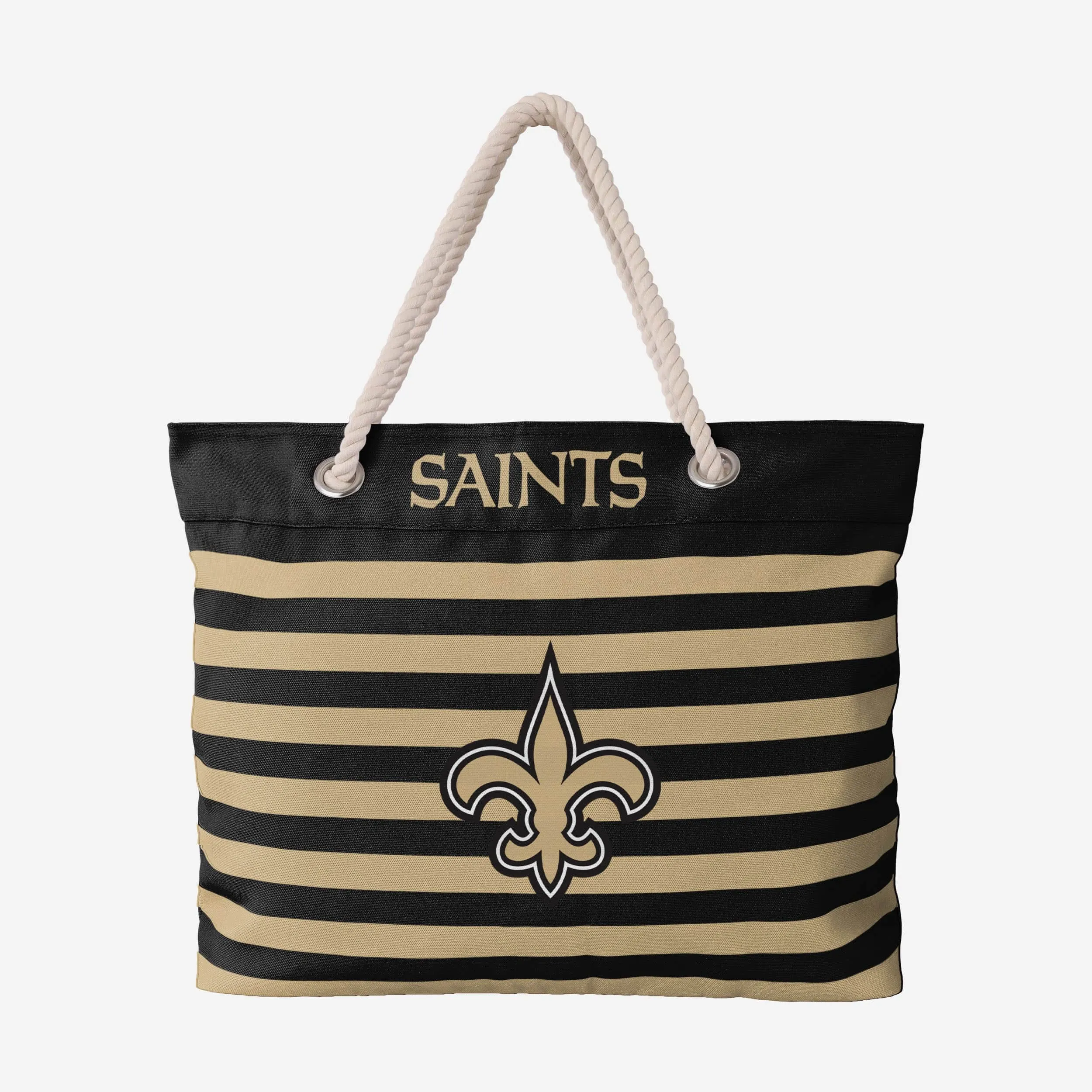 New Orleans Saints Nautical Stripe Tote Bag